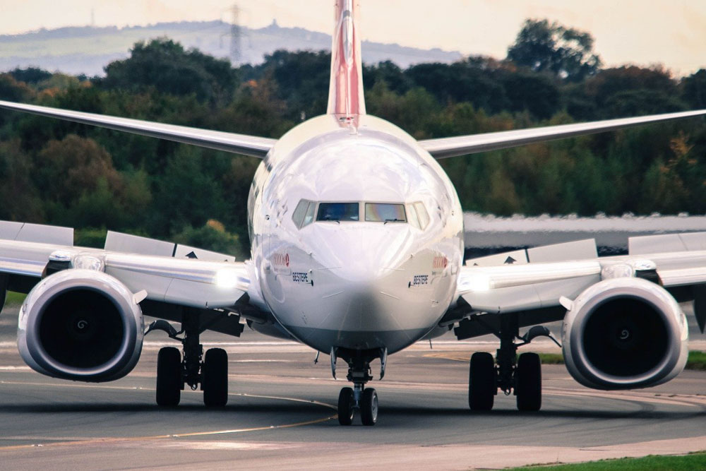 Turkish Airlines airplane at the airport