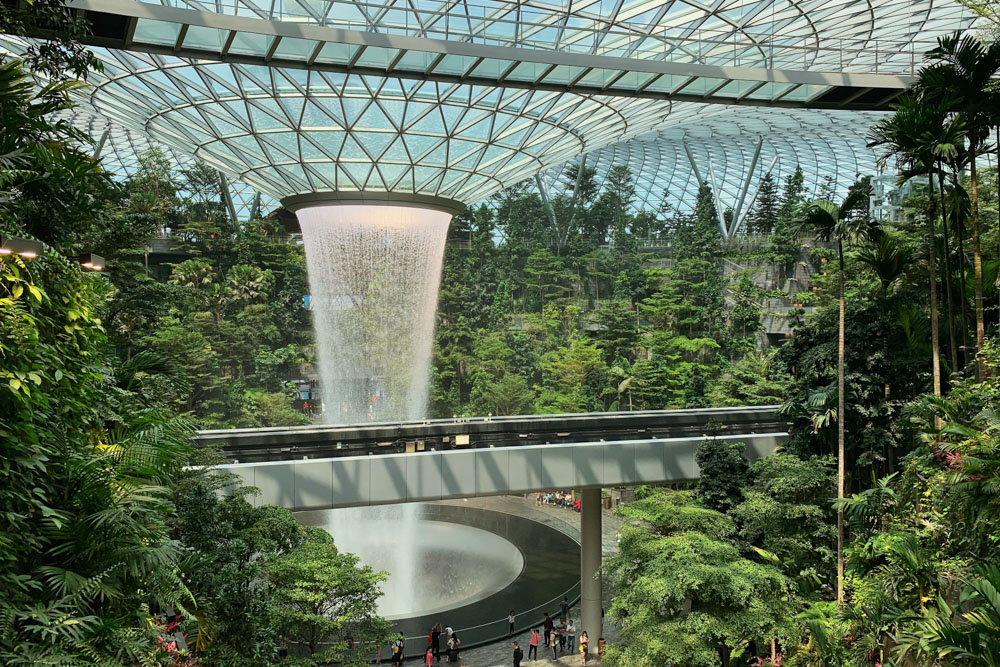 Indor garden in Singapore Changi airport