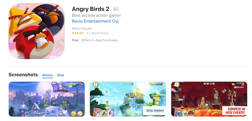 Angry Birds screenshot