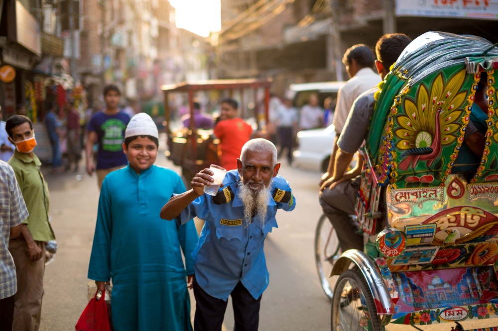 People on the streets in India