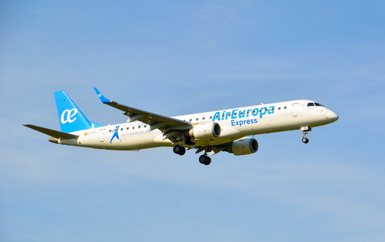 Air Europa Express airplane in the air