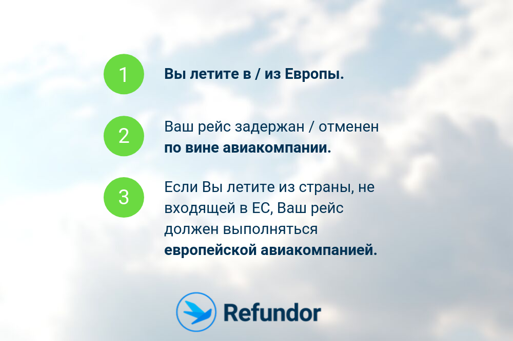 Flight compensations - Rules - RUS