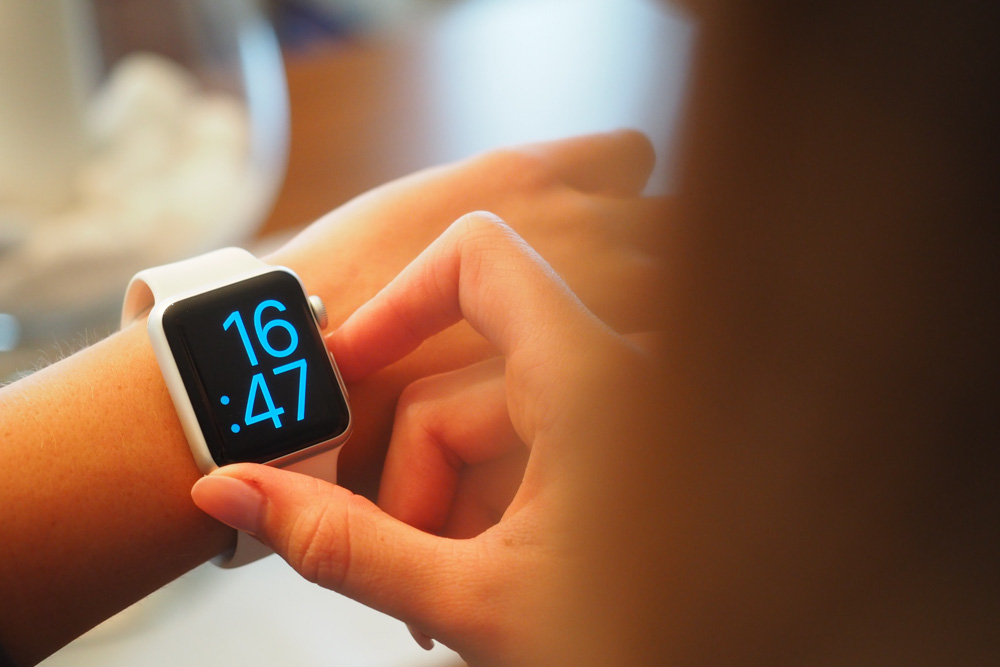 Smartwatch on woman's hand