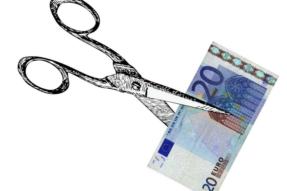 Scissors and money