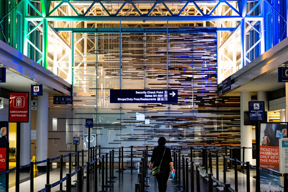 Inside the airport